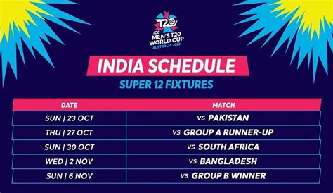 india world cup match schedule 2022